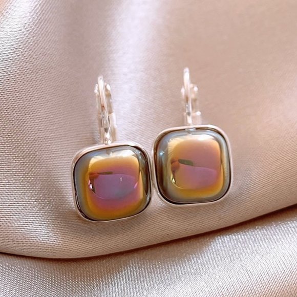 GOLICC Jewelry - GOLICC Polar Color Square Ear Buckle Earrings